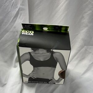 Boody nude padded shaper crop bra Eco-Friendly Fabric moisture wicking bamboo